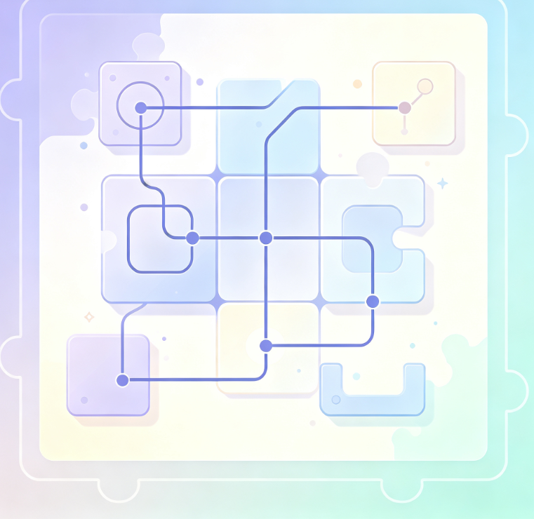 29 Creative "One-Stroke" Puzzle Game with Combinable Levels - Image 1